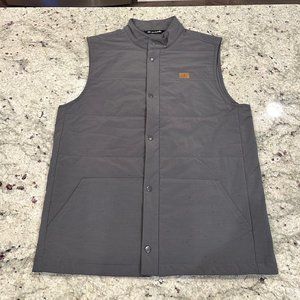 TravisMathew Mens Snowbody Better Vest Sz Large Full Zip Golf Gray Grey MSRP$150